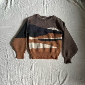 Universal Thread Brown and Black Crew Neck Sweater